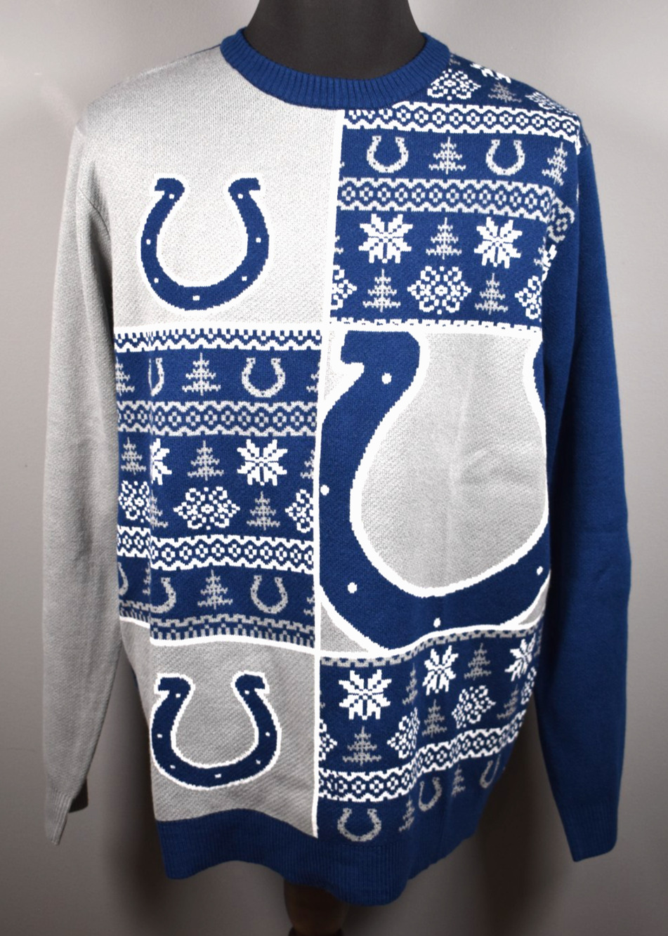 Indianapolis Colts Busy Block NFL Football Ugly Sweater Size XL New with Tags